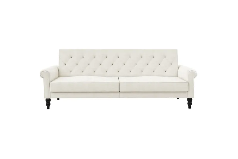 Bäddsoffa utan divan & schäslong Loft24 Tyne Bäddsoffa 3-sits Vit