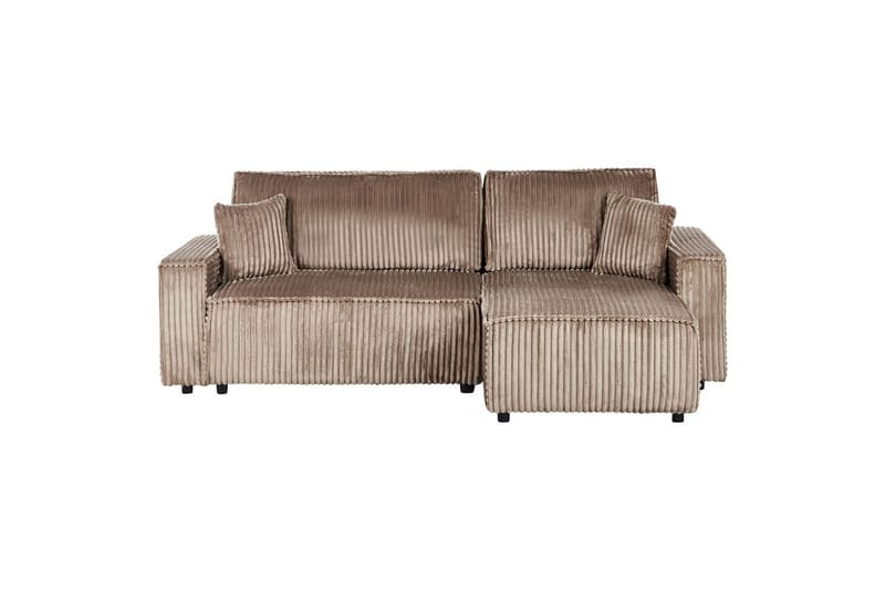 Bäddsoffa Vänstervänd Abacka - Brun, Svart - Möbler - Soffa - Bäddsoffa