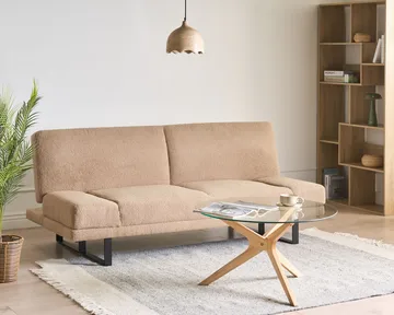 Bäddsoffa York Bouclé - Sandbeige - Möbler - Soffa - Bäddsoffa