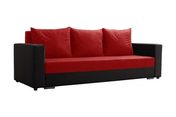 Banaso Bäddsoffa - Svart/Röd - Möbler - Soffa - Bäddsoffa