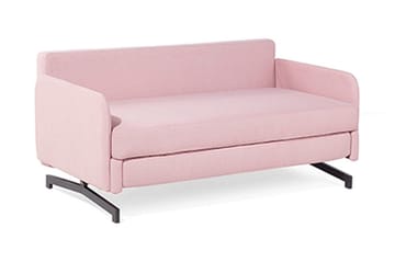 Belfast 2-sits Framåtbäddad Rektangulär Bäddsoffa 140x197 cm i Tyg - Rosa - Möbler - Soffa - Bäddsoffa