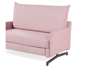 Belfast 2-sits Framåtbäddad Rektangulär Bäddsoffa 140x197 cm i Tyg - Rosa - Möbler - Soffa - Bäddsoffa