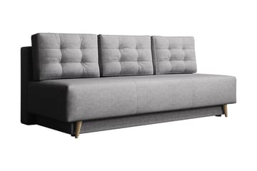 Bella Längsbäddad Bäddsoffa 142x200 cm med Förvaring i Tyg - Grå - Möbler - Soffa - Bäddsoffa
