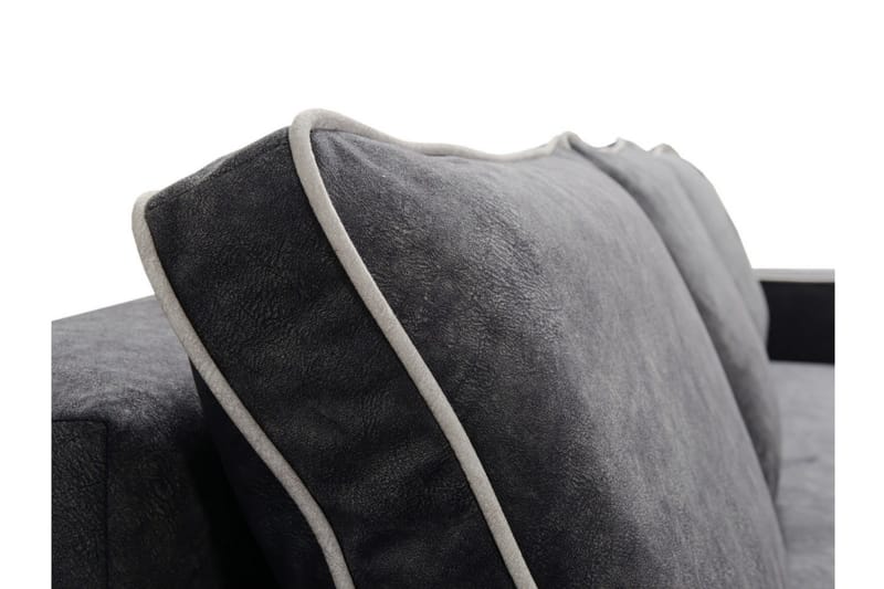 Beno 3-sits Längsbäddad Bäddsoffa 143x200 cm med Förvaring i Tyg - Brun - Möbler - Soffa - Bäddsoffa
