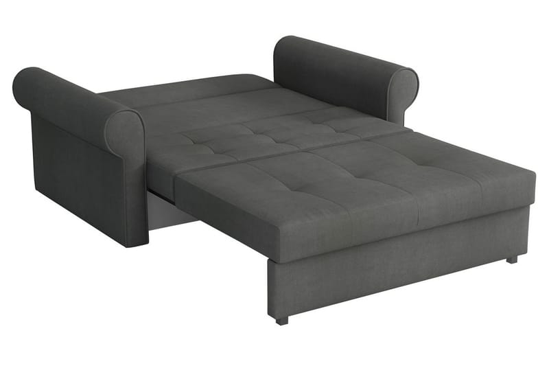 Bensbyn 2-sits Bäddbar Rektangulär Bäddsoffa i Tyg med Rullarmstöd - Grön - Möbler - Soffa - Bäddsoffa