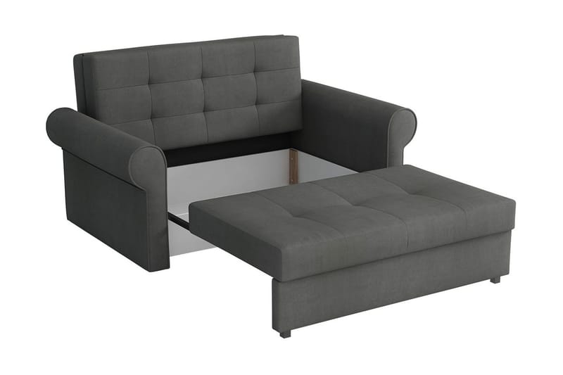 Bensbyn 2-sits Längsbäddad Rektangulär Bäddsoffa i Sammet med Rullarmstöd - Rosa - Möbler - Soffa - Bäddsoffa