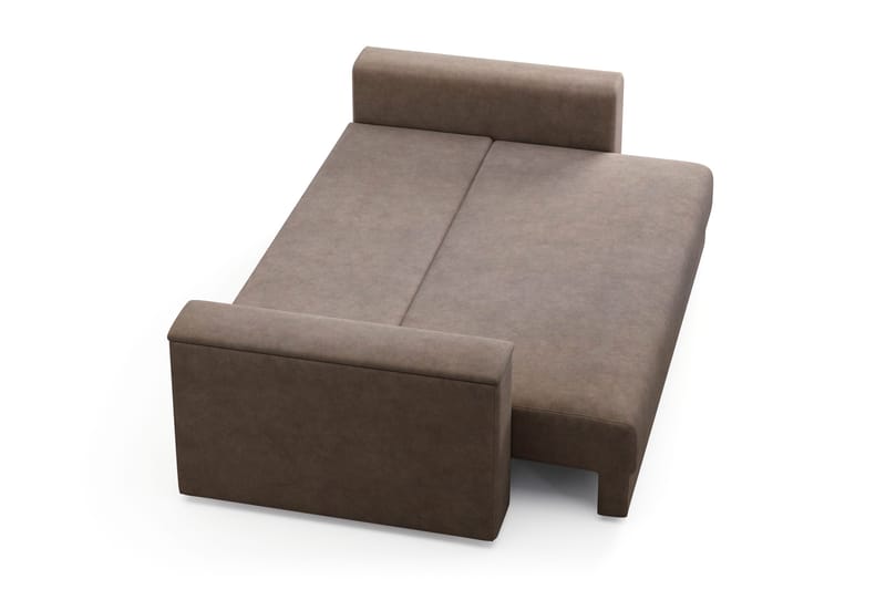 Bergen Extra djup 3-sits Bäddsoffa med Bäddmadrass i Memoryskum och Tvättbar klädsel - Brun - Möbler - Soffa - Bäddsoffa