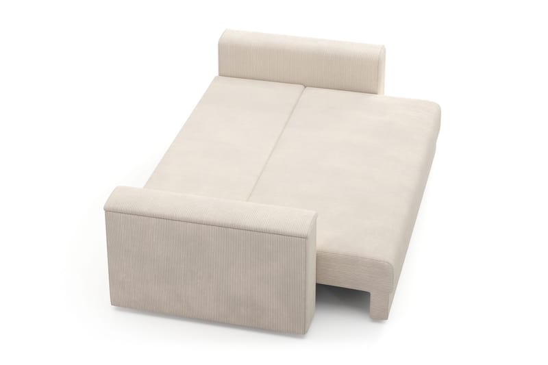 Bergen Extra djup 3-sits Bäddsoffa med Bäddmadrass i Polyesterskum Vändbar Sommar- & Vintersida och Tvättbar klädsel - Beige - Möbler - Soffa - Bäddsoffa