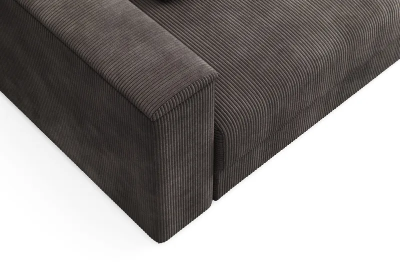 Bergen Extra Djup 3-sits Bäddsoffa med vändbar divan och förvaring i manchester - Taupe - Möbler - Soffa - Bäddsoffa
