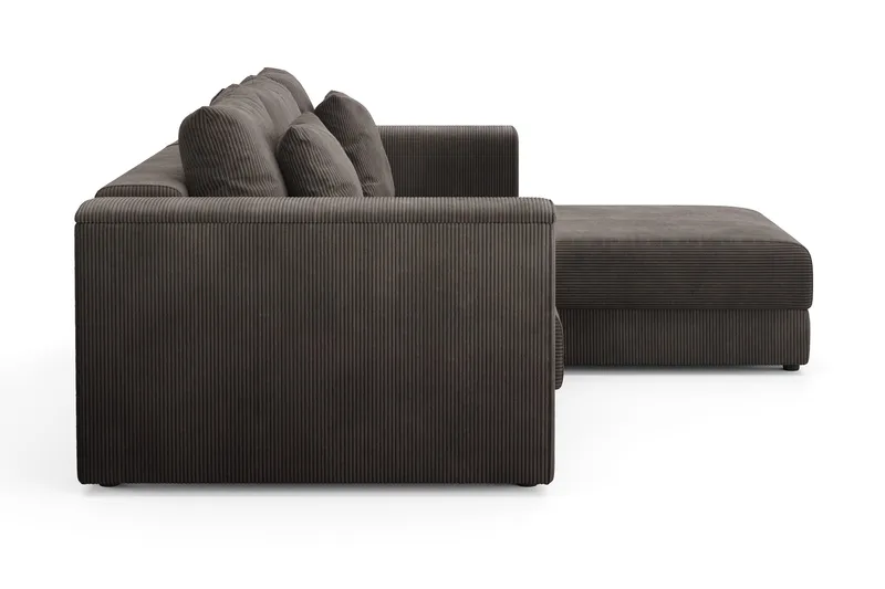 Bergen Extra Djup 3-sits Bäddsoffa med vändbar divan och förvaring i manchester - Taupe - Möbler - Soffa - Bäddsoffa