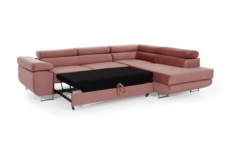 Bobis Bäddsoffa med Schäslong Höger - Rosa - Möbler - Soffa - Bäddsoffa