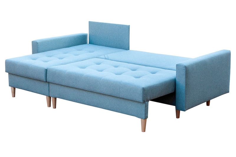 Bodo Divanbäddsoffa 222x140x90 cm - Blå - Möbler - Soffa - Bäddsoffa