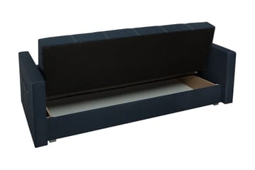 Bona 3-sits Rektangulär Längsbäddad Bäddsoffa 115x190 cm med Förvaring i Tyg - Brun - Möbler - Soffa - Bäddsoffa