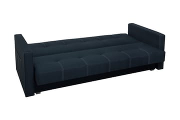 Bona 3-sits Rektangulär Längsbäddad Bäddsoffa 115x190 cm med Förvaring i Tyg - Brun - Möbler - Soffa - Bäddsoffa