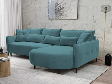 Bornalle 3-sits Bäddsoffa med divan - turkos - Möbler - Soffa - Bäddsoffa