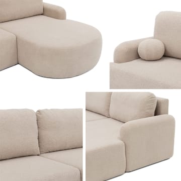 Branrel 4-sits Bäddsoffa med Divan Höger - Beige - Möbler - Soffa - Bäddsoffa