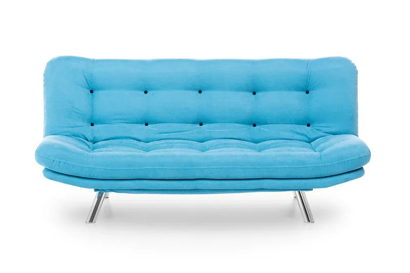 Breana 3-sits Rektangulär Längsbäddad Bäddsoffa 130x200 cm i Tyg, Turkos