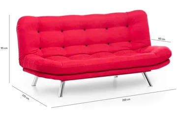 Breana Bäddsoffa 3-sits - Röd - Möbler - Soffa - Bäddsoffa