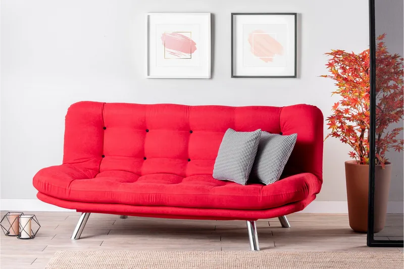Breana Bäddsoffa 3-sits - Röd - Möbler - Soffa - Bäddsoffa