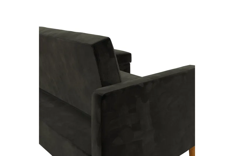Celine 3-sits Divanbäddsoffa Sammet/Svart - Dorel Home - Möbler - Soffa - Bäddsoffa - Bäddsoffa divan