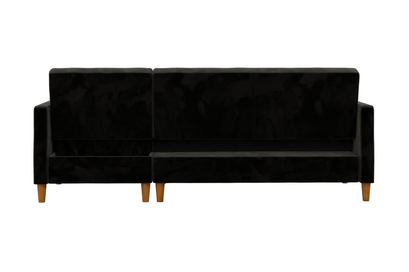 Celine 3-sits Divanbäddsoffa Sammet/Svart - Dorel Home - Möbler - Soffa - Bäddsoffa - Bäddsoffa divan