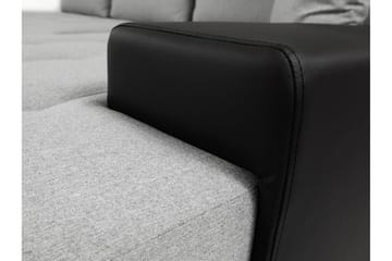 Cerys Bäddbar Hörnsoffa Universal 140x252 cm med Förvaring i Sammet - Grå - Möbler - Soffa - Bäddsoffa