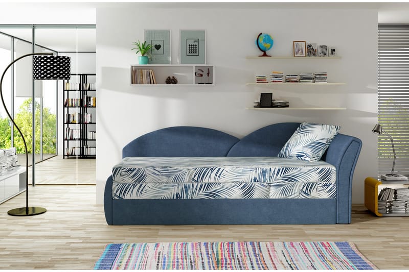 Chasidi Högervänd Rektangulär Bäddsoffa 150x179 cm i Tyg, Mörkblå