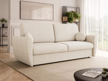 Chavez Längsbäddad Bäddsoffa 120x190 cm i Tyg - Beige - Möbler - Soffa - Bäddsoffa