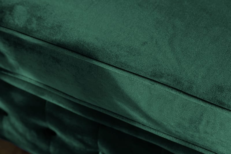 Chesterfield Lyx 3-sits Framåtbäddad bäddsoffa i sammet - Grön - Möbler - Soffa - Bäddsoffa