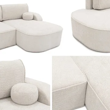 Cinrel Bäddsoffa med Divan 3-sits - Grå - Möbler - Soffa - Bäddsoffa