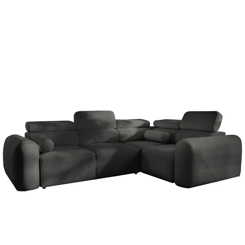 Clement 4-sits Hörnbäddsoffa Högervänd, svart