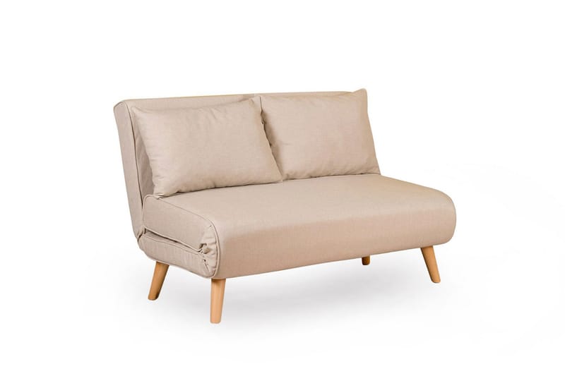 Daigo 2-sits Fällbar Framåtbäddad Bäddsoffa 120x180 cm i Tyg - Beige - Möbler - Soffa - Bäddsoffa