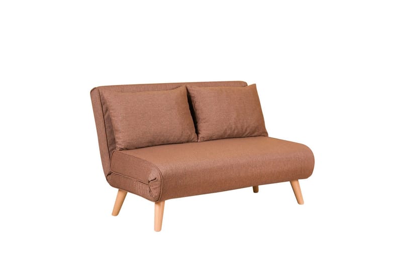 Daigo 2-sits Fällbar Framåtbäddad Bäddsoffa 120x180 cm i Tyg, Brun