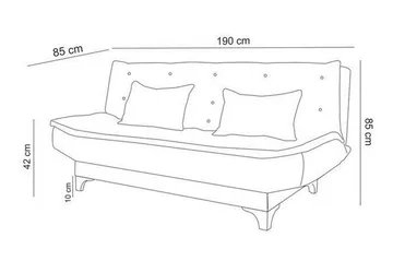 Defiglio 3-sits Bäddsoffa - Brun - Möbler - Soffa - B äddsoffa