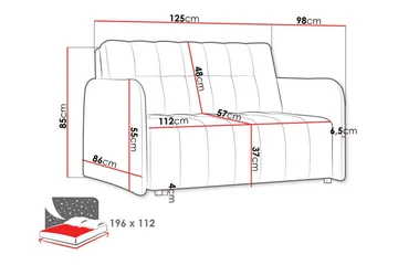 Denegal 2-sits Bäddsoffa - Möbler - Soffa - Bäddsoffa