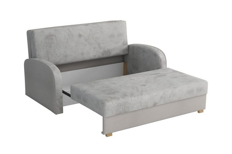 Denegal 2-sits Framåtbäddad Bäddsoffa 132x196 cm med Förvaring i Sammet - Rosa - Möbler - Soffa - Bäddsoffa