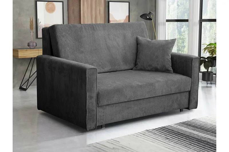 Denegal 2-sits liten bäddsoffa i Manchester - Grå - Möbler - Soffa - Bäddsoffa
