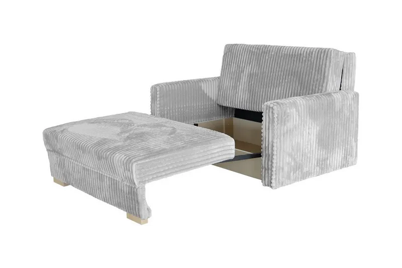 Denegal 2-sits liten bäddsoffa i Sammet - Grå - Möbler - Soffa - Bäddsoffa