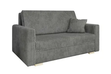 Denegal 2-sits liten bäddsoffa i Plysch - Grå - Möbler - Soffa - Bäddsoffa