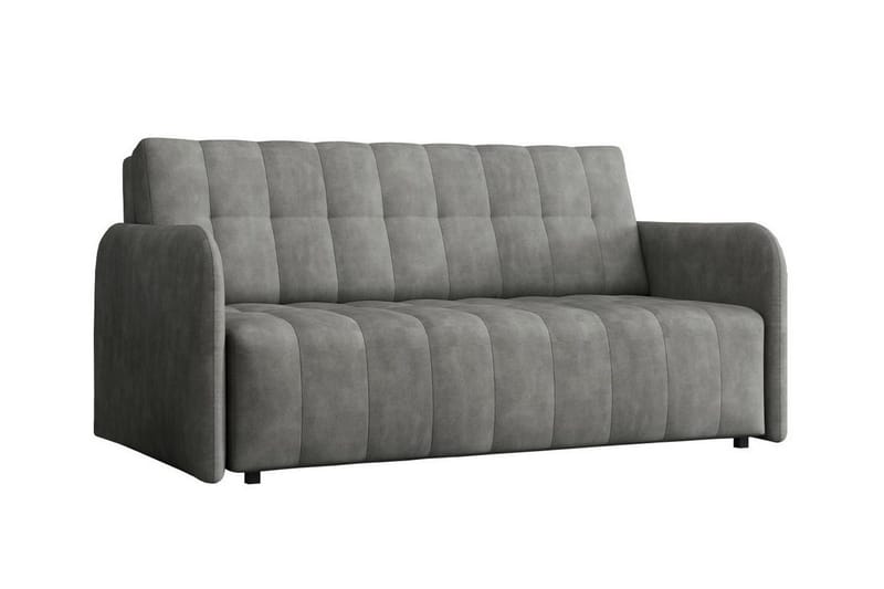 Denegal 3-sits Utdragbar Bäddsoffa 152x196 cm med Förvaring i Tyg, Grå
