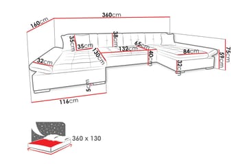 Dewitt Bäddsoffa Dubbeldivan 5-sits - Grön - Möbler - Soffa - Bäddsoffa