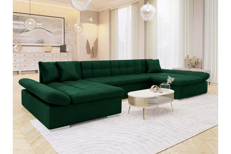 Dewitt Bäddsoffa Dubbeldivan 5-sits - Grön - Möbler - Soffa - Bäddsoffa
