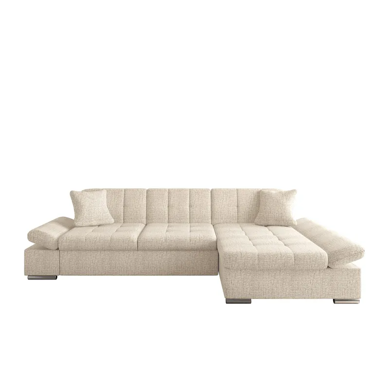 Djerra 4-sits Bäddsoffa med Schsälong Höger, Ljusbeige