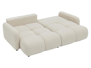 Durven 3-sits Vänster Bäddsoffa med Förvaring i Bouclé - Beige - Möbler - Soffa - Bäddsoffa