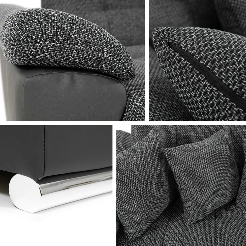 Dynir 5-sits Vänstervänd U-formad Bäddsoffa 125x290 cm med Förvaring i Tyg - Midnattsblå - Möbler - Soffa - Bäddsoffa