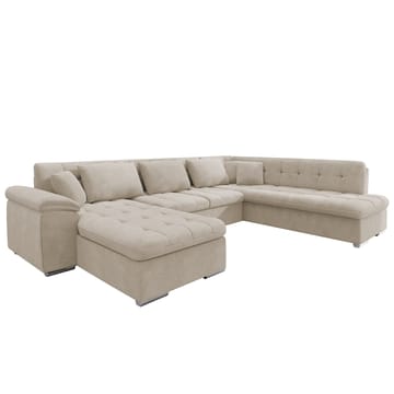 Dynir 6-sits Högervänd U-formad Bäddsoffa 125x290 cm med Förvaring i Tyg - Beige - Möbler - Soffa - Bäddsoffa