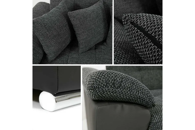 Dynir Bäddsoffa m. Divan och Schäslong 4-sits med Förvaring - Rosa - Möbler - Soffa - Bäddsoffa