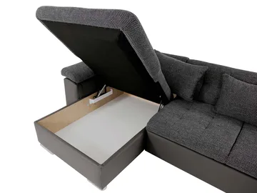 Dynir Bäddsoffa med Divan och Schäslong 5-sits - Blå - Möbler - Soffa - Bäddsoffa