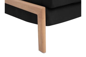 Edland 2-sits Rektangulär Bäddsoffa Fällbar 152 cm i Tyg med Träben - Svart - Möbler - Soffa - Bäddsoffa