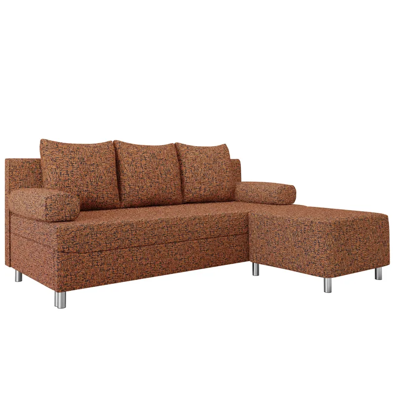 Eifion 3-sits Bäddsoffa med divan Högervänd, rostorange